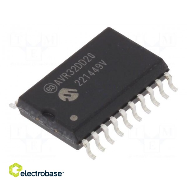 IC: AVR microcontroller | SOIC20 | Ext.inter: 17 | Cmp: 1 | AVR32