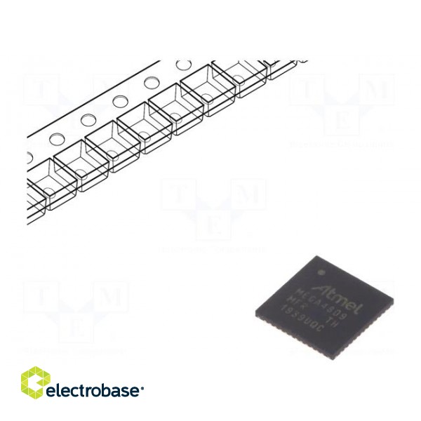 IC: AVR microcontroller | UQFN48 | 256BEEPROM,6kBSRAM,48kBFLASH