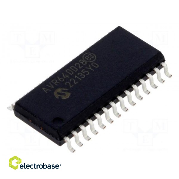 IC: AVR microcontroller | SO28 | 1.8÷5.5VDC | Cmp: 1 | AVR64 | AVR-DD