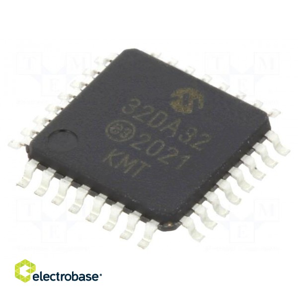 IC: AVR microcontroller | TQFP32 | 1.8÷5.5VDC | Cmp: 3 | AVR32 | AVR-DA
