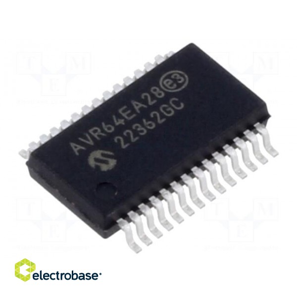 IC: AVR microcontroller | SSOP28 | 1.8÷5.5VDC | Ext.inter: 24 | Cmp: 2