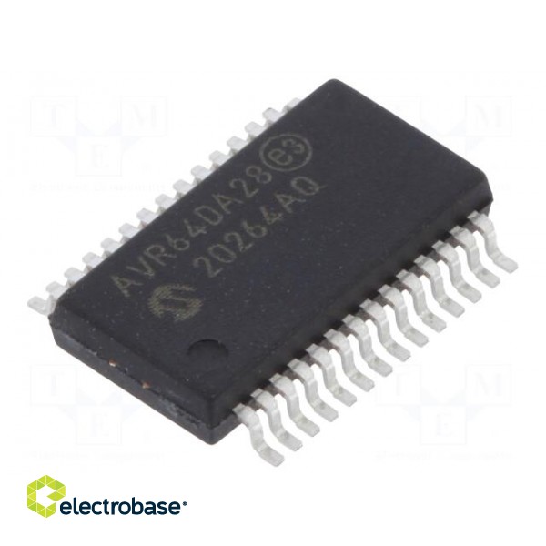 IC: AVR microcontroller | SSOP28 | 1.8÷5.5VDC | Cmp: 3 | AVR64 | AVR-DA