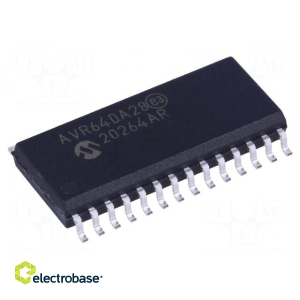 IC: AVR microcontroller | SO28 | 1.8÷5.5VDC | Cmp: 3 | AVR64 | AVR-DA