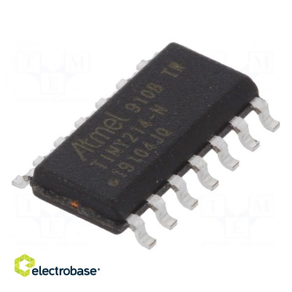 IC: AVR microcontroller | SO14 | Ext.inter: 12 | Cmp: 1 | ATTINY | 1.27mm