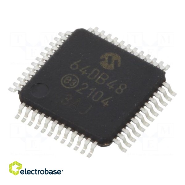 IC: AVR microcontroller | TQFP48 | Ext.inter: 41 | Cmp: 3 | AVR64 | 0.5mm