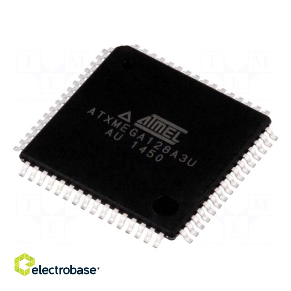 IC: AVR microcontroller | TQFP64 | Ext.inter: 50 | Cmp: 4 | ATXMEGA