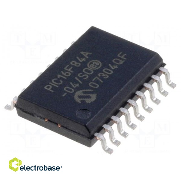 PIC microcontroller | Memory: 1.75kB | SRAM: 68B | EEPROM: 64B | 2÷6VDC