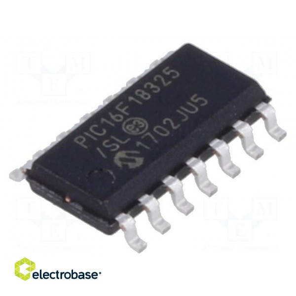 IC: PIC microcontroller | 14kB | 32MHz | 2.3÷5.5VDC | SMD | SO14 | PIC16
