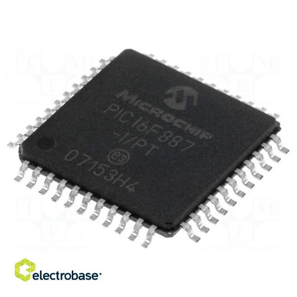 IC: PIC microcontroller | 14kB | 20MHz | 2÷5.5VDC | SMD | TQFP44 | PIC16