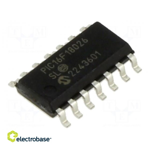 IC: PIC microcontroller | 28kB | 32MHz | EUSART,I2C,PWM,SPI | SMD