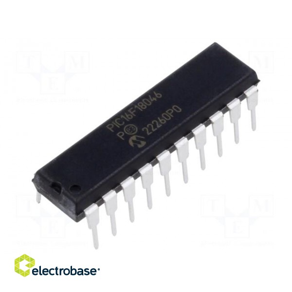 IC: PIC microcontroller | 28kB | 32MHz | EUSART,I2C,PWM,SPI | THT