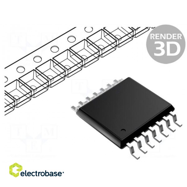 Microcontroller | SRAM: 128B | Flash: 1kB | TSSOP14 | Comparators: 0