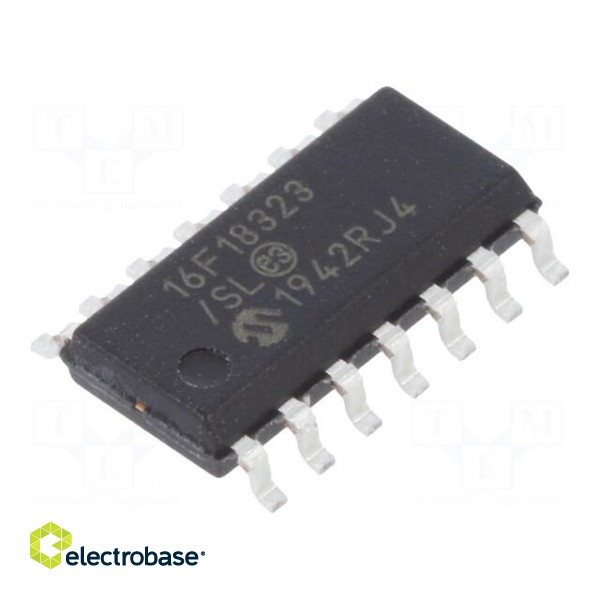 IC: PIC microcontroller | 3.5kB | 32MHz | 2.3÷5.5VDC | SMD | SO14 | PIC16
