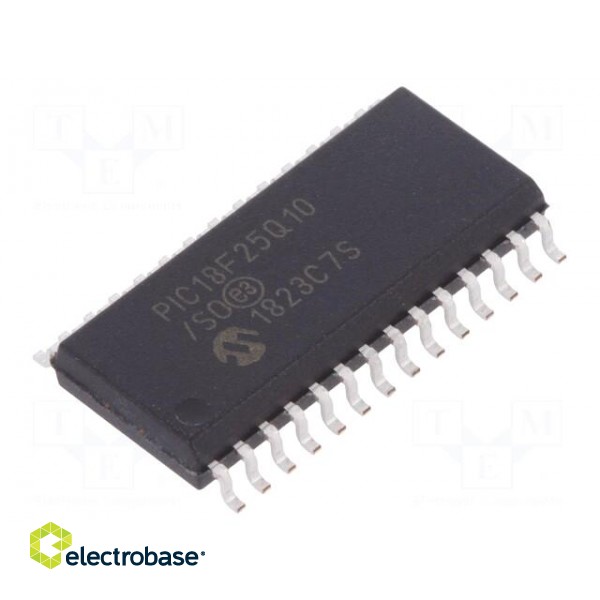 IC: PIC microcontroller | 32kB | 64MHz | I2C,LIN,SPI,UART | SMD | SO28