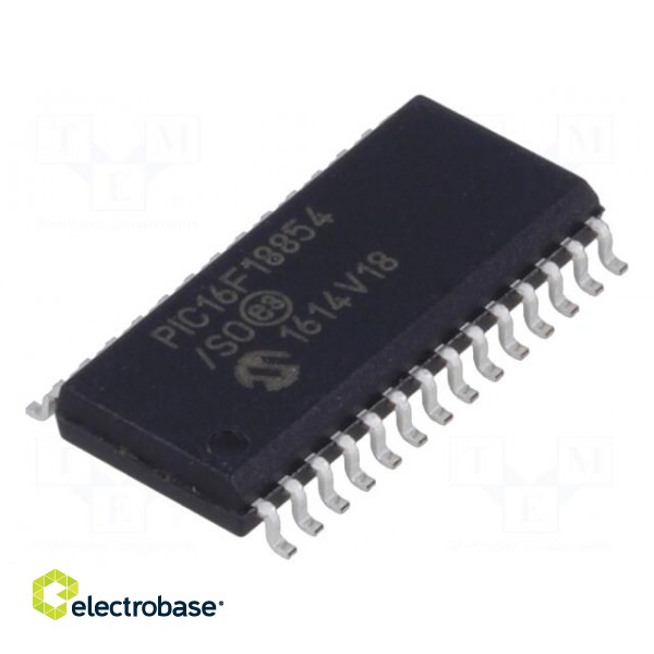 IC: PIC microcontroller | 7kB | 32MHz | 2.3÷5.5VDC | SMD | SO28 | PIC16