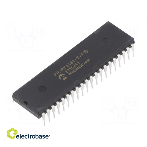 IC: PIC microcontroller | 96kB | 40MHz | 4.2÷5.5VDC | THT | DIP40 | PIC18