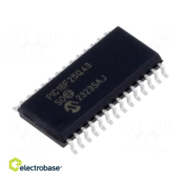 IC: PIC microcontroller | 64MHz | 1.8÷5.5VDC | SMD | SO28-W | PIC18