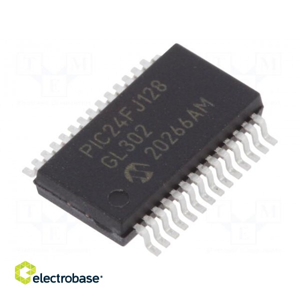 IC: PIC microcontroller | 128kB | 32MHz | SMD | UQFN28 | PIC24 | 8kBSRAM