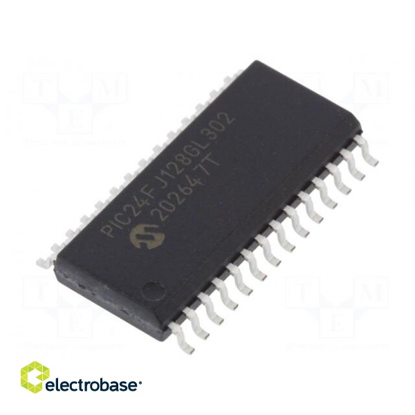 IC: PIC microcontroller | 128kB | 32MHz | SMD | QFN28 | PIC24 | 8kBSRAM