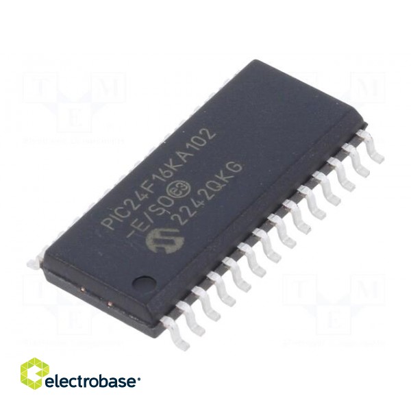 IC: PIC microcontroller | 16kB | 32MHz | I2C,IrDA,PWM,SPI,UART | SMD