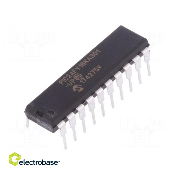PIC microcontroller | Memory: 16kB | SRAM: 2048B | 2÷5.5VDC | THT