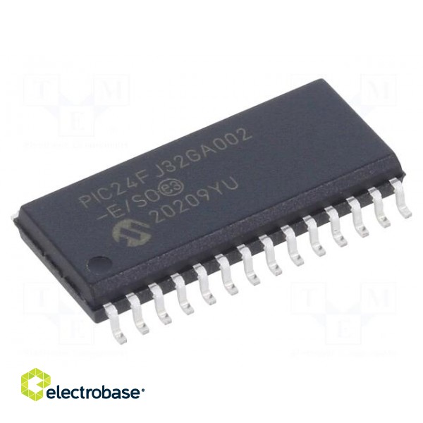 IC: PIC microcontroller | 32kB | 32MHz | SMD | SO28 | PIC24 | 8kBSRAM