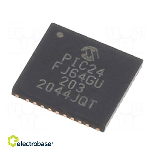 IC: PIC microcontroller | 64kB | 2÷3.6VDC | SMD | UQFN36 | PIC24