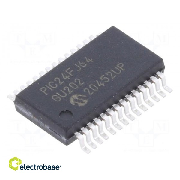 IC: PIC microcontroller | 64kB | 2÷3.6VDC | SMD | SSOP28 | PIC24