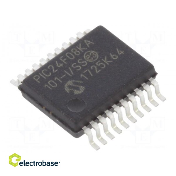 IC: PIC microcontroller | 8kB | 32MHz | I2C,IrDA,PWM,SPI,UART | SMD