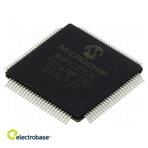 IC: dsPIC microcontroller | 1024kB | 128kBSRAM | TQFP100 | 3÷3.6VDC