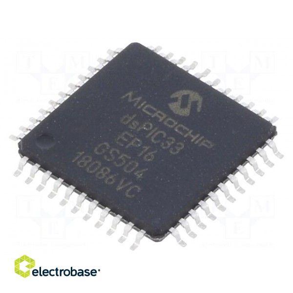 IC: dsPIC microcontroller | 16kB | 2kBSRAM | TQFP44 | DSPIC | 0.8mm