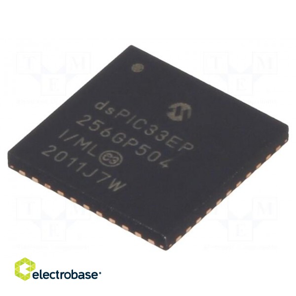 IC: dsPIC microcontroller | 256kB | 32kBSRAM | QFN44 | DSPIC | 0.65mm