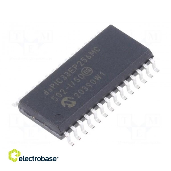 IC: dsPIC microcontroller | 256kB | 32kBSRAM | SO28 | DSPIC | 1.27mm