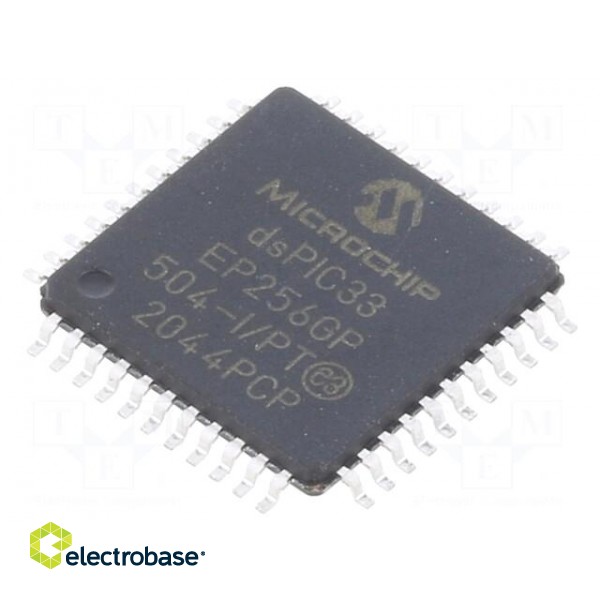 IC: dsPIC microcontroller | 256kB | 32kBSRAM | TQFP44 | DSPIC | 0.8mm