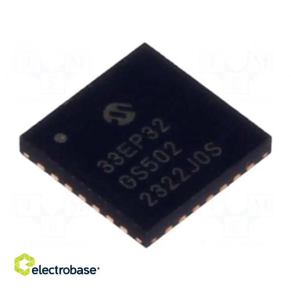 IC: dsPIC microcontroller | 32kB | 4kBSRAM | QFN-S28 | DSPIC | 0.65mm