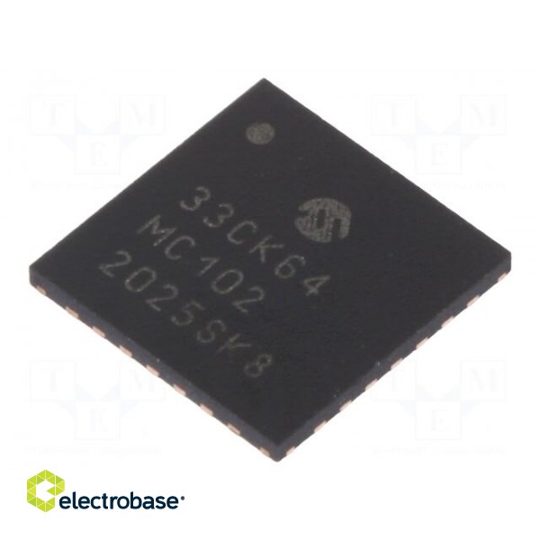 IC: dsPIC microcontroller | 64kB | 8kBSRAM | UQFN28 | DSPIC | 0.65mm