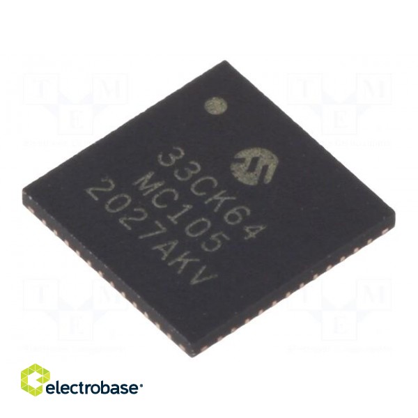 IC: dsPIC microcontroller | 64kB | 8kBSRAM | UQFN48 | DSPIC | 0.4mm