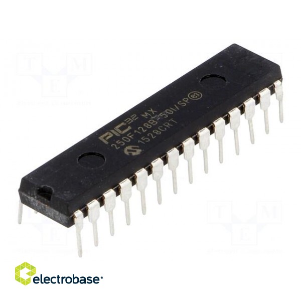 IC: PIC microcontroller | 128kB | 2.3÷3.6VDC | THT | DIP28 | PIC32