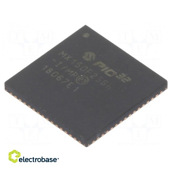 IC: PIC microcontroller | 256kB | 2.3÷3.6VDC | SMD | QFN64 | PIC32