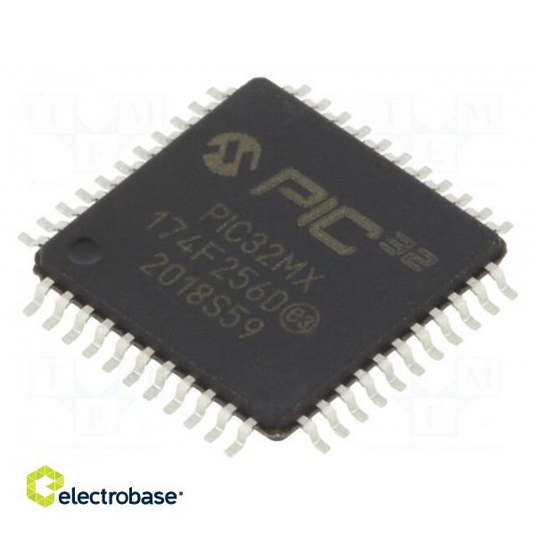 IC: PIC microcontroller | 256kB | 2.5÷3.6VDC | SMD | TQFP44 | PIC32