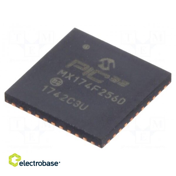 IC: PIC microcontroller | 256kB | 2.5÷3.6VDC | SMD | QFN44 | PIC32