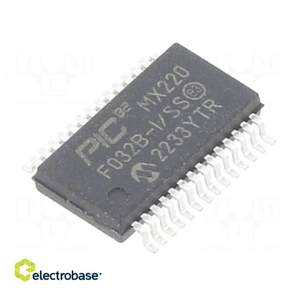 IC: PIC microcontroller | 32kB | 2.3÷3.6VDC | SMD | SSOP28 | PIC32