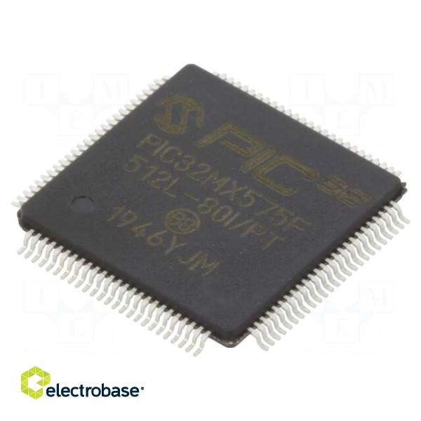 IC: PIC microcontroller | 512kB | 2.3÷3.6VDC | SMD | TQFP100 | PIC32