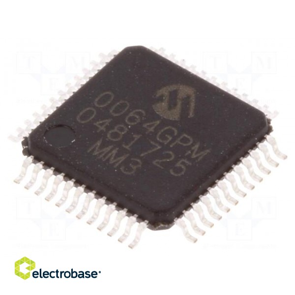 PIC microcontroller | Memory: 64kB | SRAM: 16kB | 2÷3.6VDC | SMD
