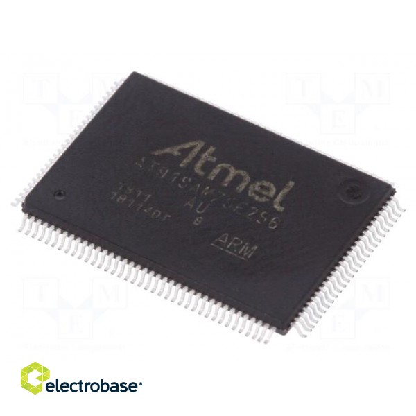 ARM7TDMI microcontroller | SRAM: 32kB | Flash: 256kB | LQFP128