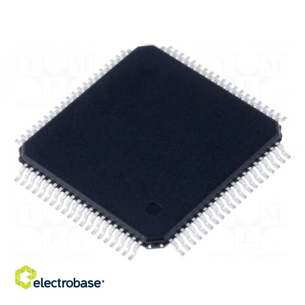Microcontroller | SRAM: 4096B | Flash: 120kB | LQFP80 | Comparators: 1