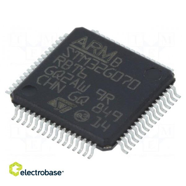 IC: ARM microcontroller | 64MHz | LQFP64 | 2÷3.6VDC | A/D 12bit: 16