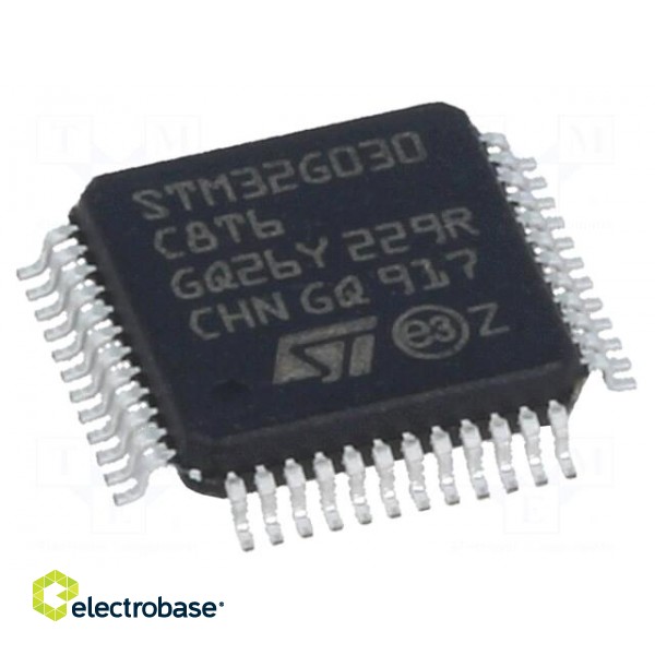 ARM microcontroller | Flash: 64kB | 64MHz | SRAM: 8kB | LQFP48