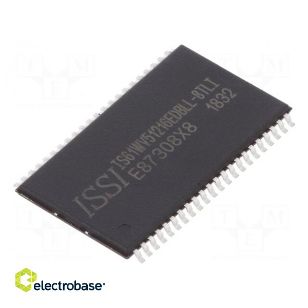 IC: SRAM memory | 8MbSRAM | 512kx16bit | 2.4÷3.6V | 8ns | TSOP44 II