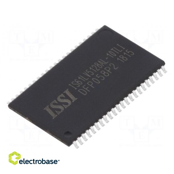 SRAM memory | 512kx8bit | 3.3V | 10ns | TSOP44 II | parallel | -40÷85°C